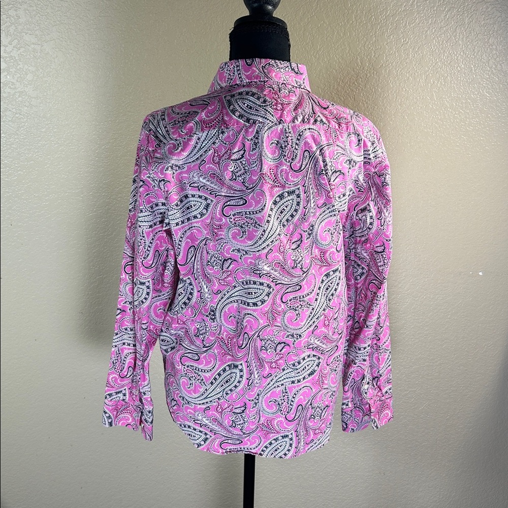 Ralph Lauren Pink Paisley Non-Iron Shirt - Picture 3 of 4